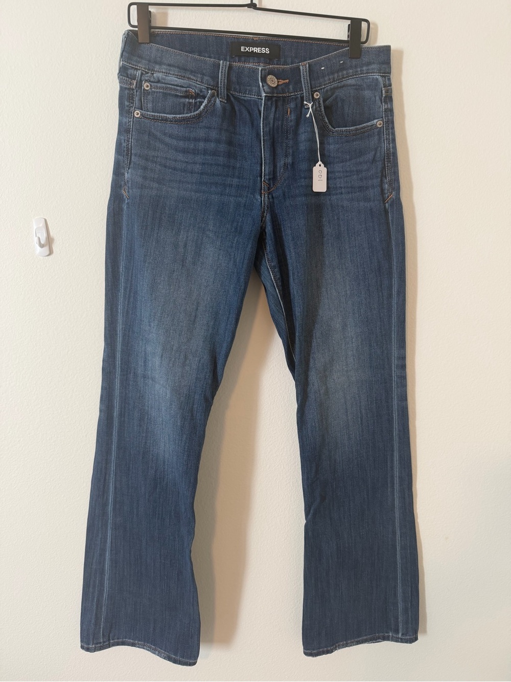 EUC Express Navy Blue Bootcut Mid Rise Jeans 8R